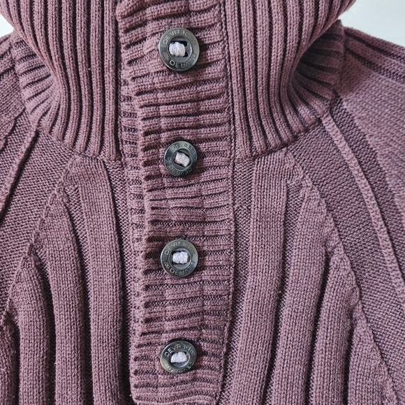 DEVRED Brown ribbed 100% cotton sweater Size L - Picture 3 of 6